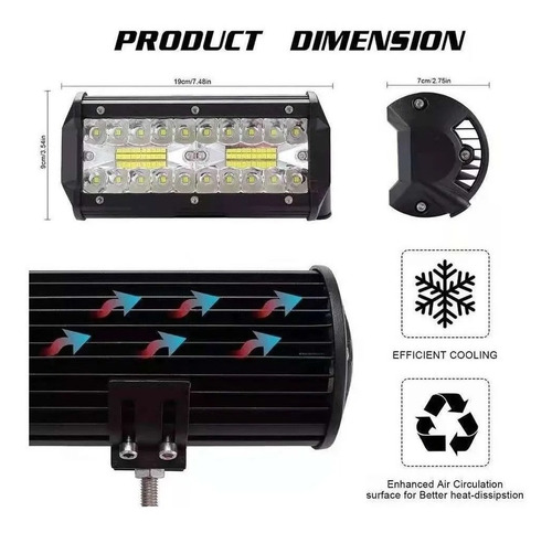 Set 2 Foco Luz Led + Switche On Off Amarok