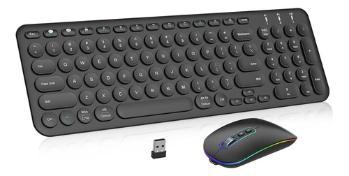 Teclado Y Mouse Bluetooth, Recargable De Modo Dual (bluetoot