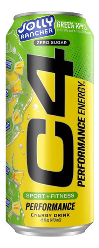 C4 Manzana Verde Cero Azucar Bebida Energetica 6 Pie 473 Ml