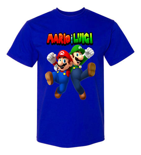  Remera Camiseta Algodón Súper Mario Bros Luigi 