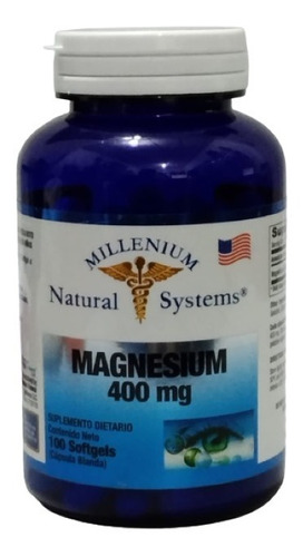 Magnesium 400mg Natural Systems - Unidad a $430