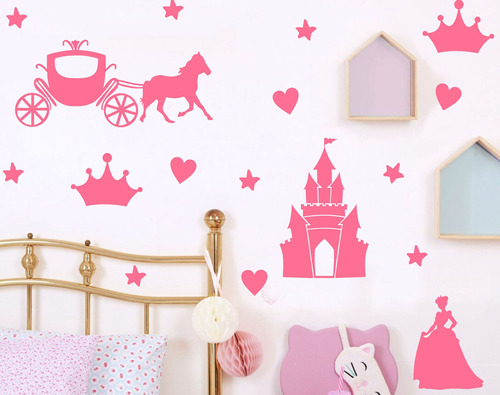 Vinilos Decorativos Infantiles Castillos Princesa Reina Pack