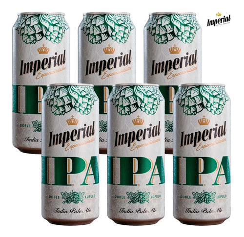 Cerveza Imperial Ipa India Pale Ale Lata 473ml X6. Unidades