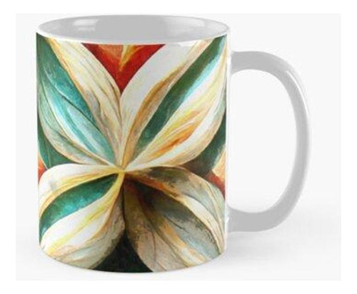 Taza Azulejo Art Deco De Mármol Falso Azul Naranja Rojo Cali