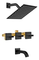 Comprar Grifo Midanya Para Bañera Y Ducha Con 3 Manijas, Negro Mate,