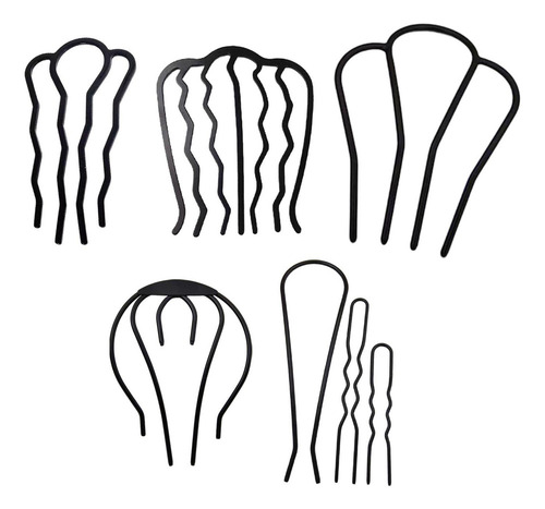 7 Peines Laterales Para Cabello Francés, Alfileres Para Moño