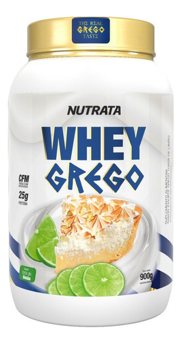 Suplemento em pó Nutrata Whey Grego whey proteins sabor torta de limão em pote de 900mL