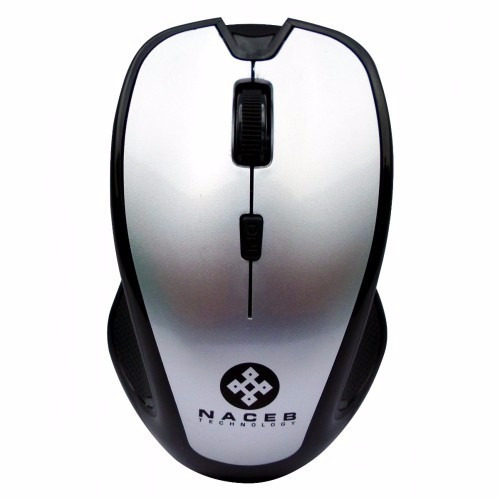 Mouse Inalambrico Ergonomico Optico Rojo Na-181r Plata