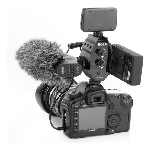 Imagen 7 de 9 de Mixer Audio Mezclador Adaptador P/ Microfono Boya By-mp4