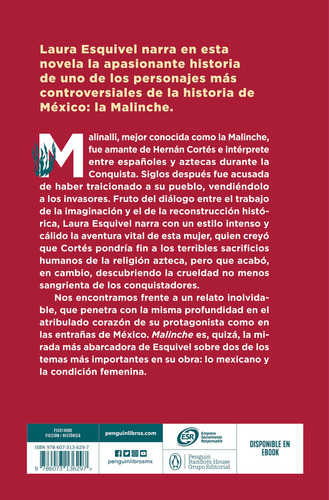 Malinche, de Esquivel, Laura. Bestseller Editorial Debolsillo, tapa blanda en español, 2015