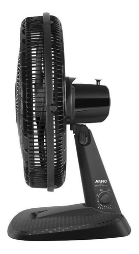 Imagem 4 de 5 de Ventilador de mesa Arno VD50 VE3470B1 turbo preto com 6 pás, 50 cm de diâmetro 110 V