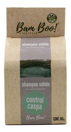 Imagen 2 de 10 de Shampoo Sólido Artesanal Control Caspa 80 G Bam Boo!