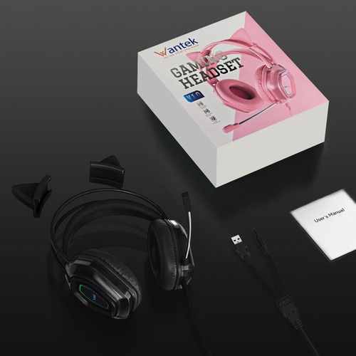 Audífonos Voistek V10 Para Juegos De 3,5 Mm Con Micrófono Color Negro