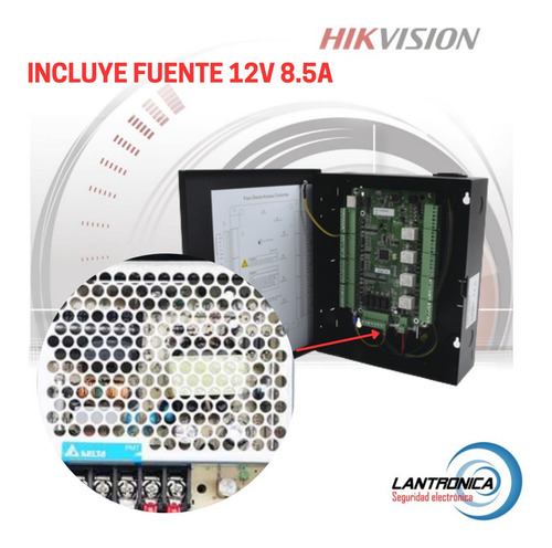 Imagen 4 de 9 de Control De Acceso 4 Puertas Hikvision Ds K2804 Rfid Tarjeta