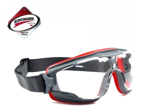 Oculos De Segurança Ampla Visao 3m Gg500 Lente Incolor
