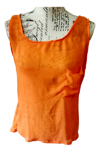 Musculosa Blusa Gasa Naranja S M Brasil 