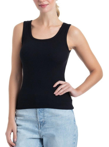 Imagen 2 de 4 de Camiseta Cotton Rib Sin Manga