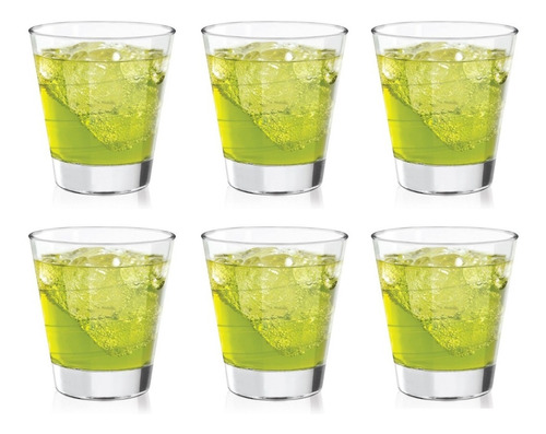 Set De Vasos O Copas Corto Espirales 6 Unidades De 350ml 