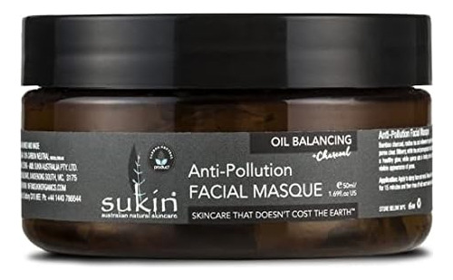 Máscara Facial De Carvão Balanceador De Óleo Sukin, 100 Ml