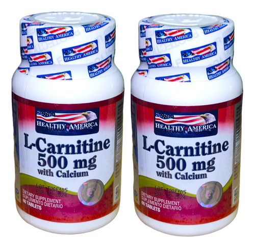2 L-carnitine 500 Mg 60tab - Unidad a $1029