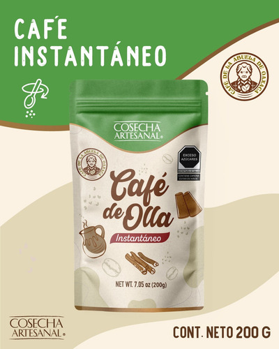 Café De Olla Instantáneo 200 G, Cosecha Artesanal
