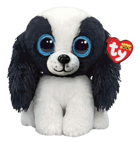Peluche Ty Beanie Boos Sissy Perro Regular Blanco/negro
