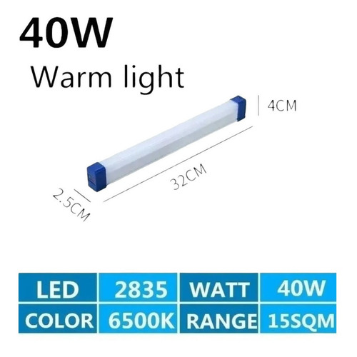 Barra Vara Foco Luz Led 3 Modos 32cm Recargable Usb Luces