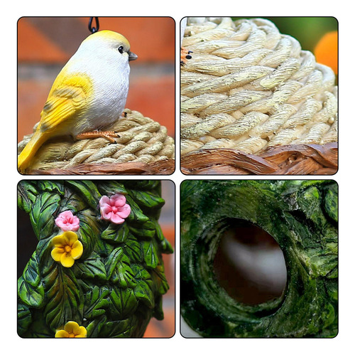 Casa De Pájaros De Pájaros De Resina Colorida Resistente A L