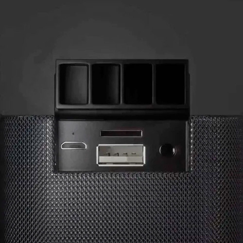 Caixa De Som Bluetooth Portátil Com Led Rgb Usb Micro Sd Fm