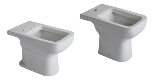 Inodoro Corto Trento + Bidet 1 Agujeros Ferrum Sanitario