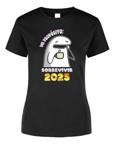 Playera Para Dama Estampado Propósitos Sobrevivir 2025 1 Pza