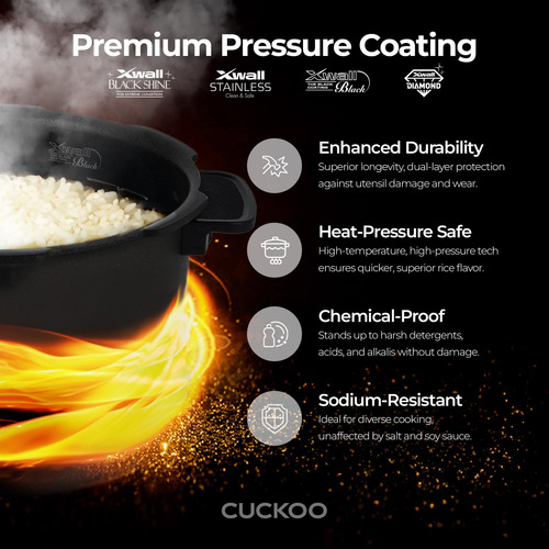 Arrocera Cuckoo Crp-p1009sb, 2,5 L, 10 Tazas, 12 Programas,