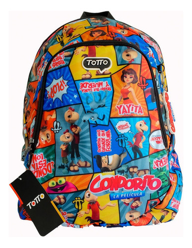 Mochila Marca Totto Condorito Infantil Escolar Color Cian