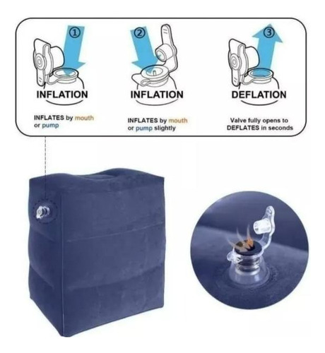 Almohada Cojín Mueble Cama Inflable Pouff Para Viajes Carro