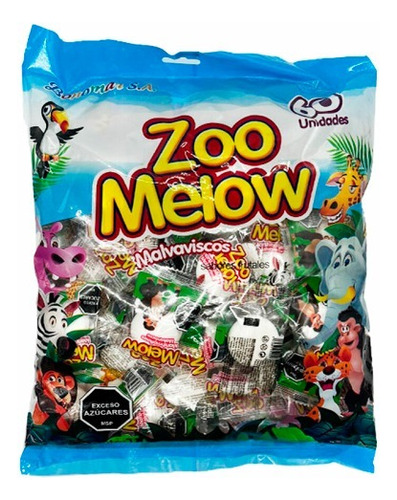 Malvaviscos Rellenos Zoo Melow 60 Unidades Golosinas, Piñata