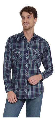 Camisa Vaquera Hombre Wrangler Slim Fit Manga Larga 309