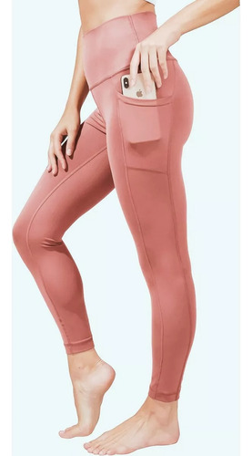 Calza Lycra Deportiva Mujer Tiro Alto Dupont