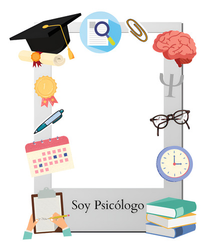 Cartel Marco Selfie Para Graduación O Recibida Psicologia