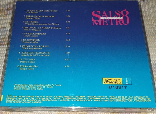 Salsometro Volumen 7 Salsa Cd Niches Bernie Fruko Titanes
