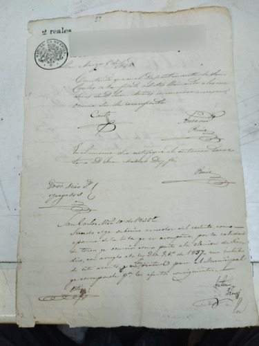 Documentos Antiguo 1845 Y 46 (Usado)