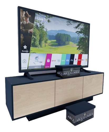 Rack Tv 70 Pulgadas Gold Maya