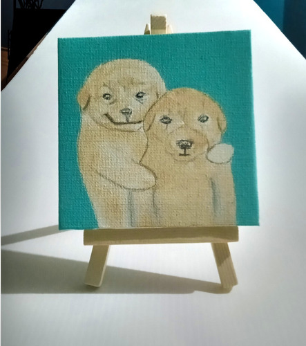 Cuadro Meme Pintura Par De Perritos Dice Mi Amigo Que