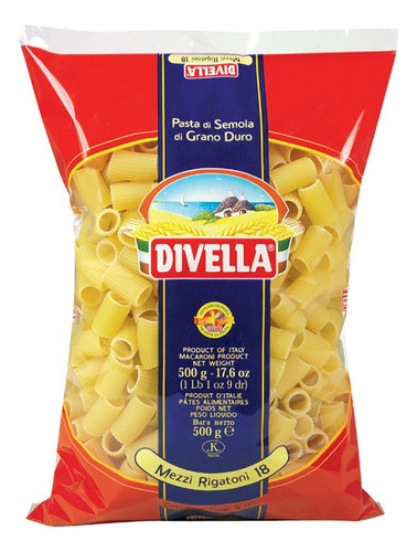 Pasta Rigatoni  Divella 500 Gr