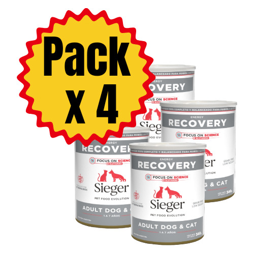 Sieger Recovery Promo Pack X 4 Unidades. Para Perros Y Gatos