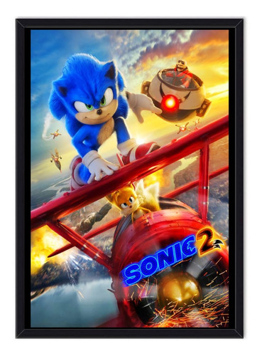 Cuadro Enmarcado - Póster Sonic 2