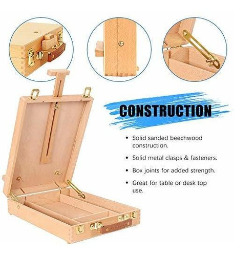 Imagen 3 de 6 de Estuche Suministro Arte Caballete Para Boceto Pintura