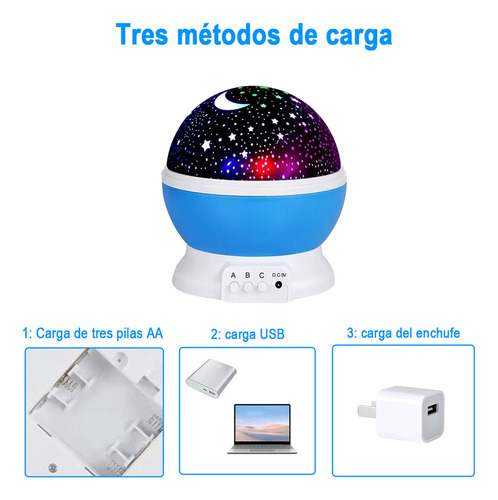Rii Lampara Proyector De Estrellas Luces Led Niños Usb O