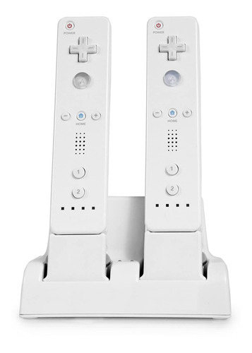Cta Digital Mando De Wii Estación De Carga Dual Con 2 Baterí