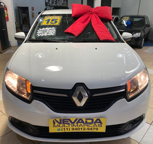 Imagem 2 de 15 de Renault Logan 2015 1.0 Flex Expression 16v Branco