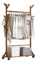 Comprar Percheros Rack Para Ropa Madera Con Ganchos De Piso